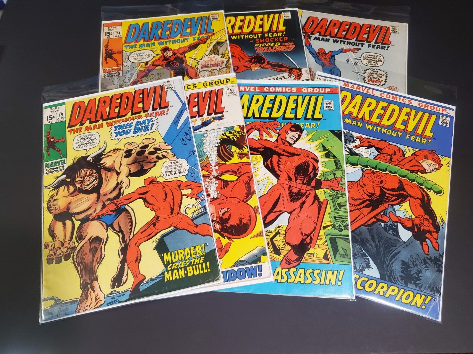Daredevil #74-#84 (Marvel 1971-1972) ☆ 7 Comic Lot ☆ Authentic ☆