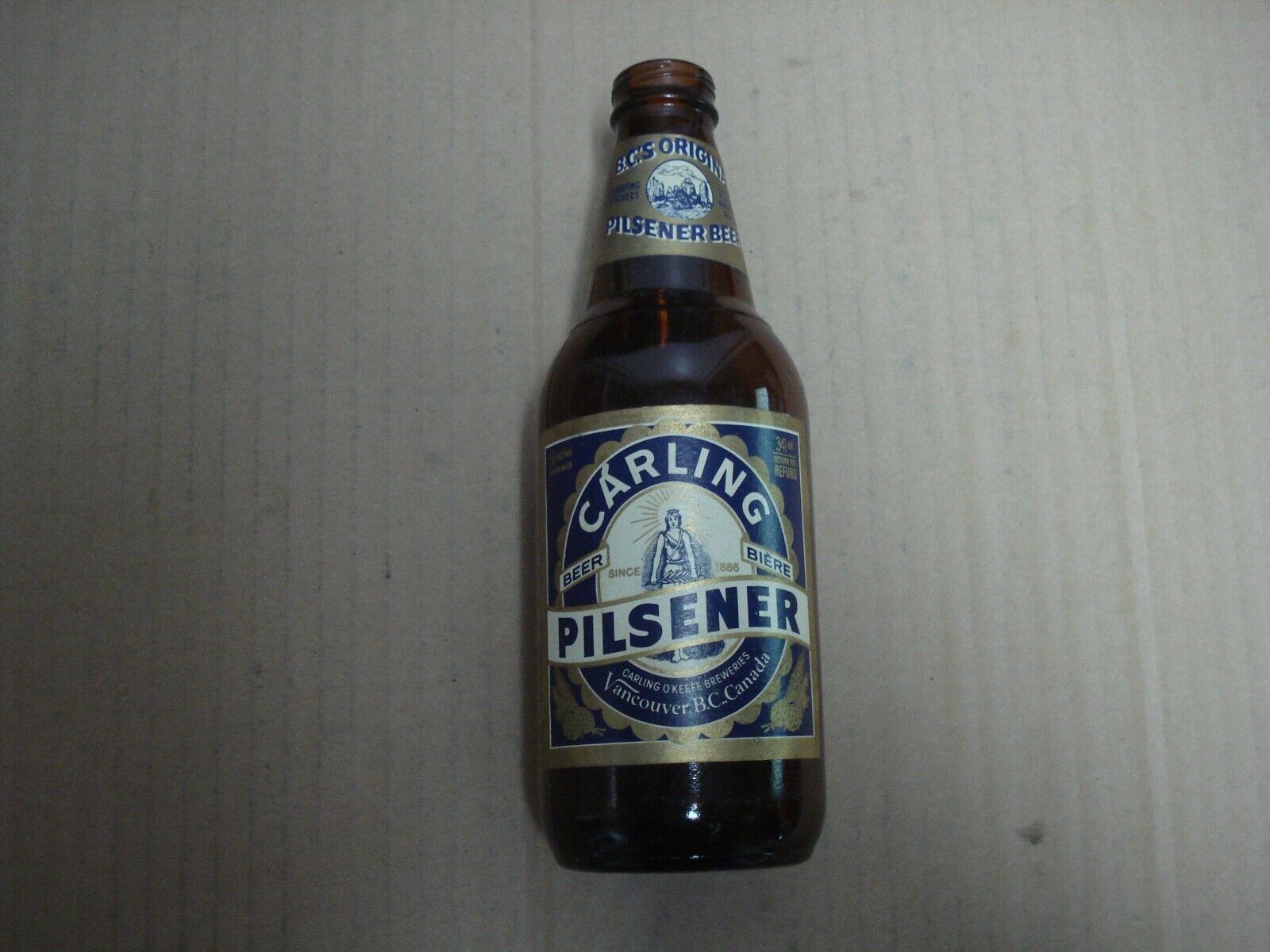Carling Pilsener Vancouver, B.C. Beer Bottle