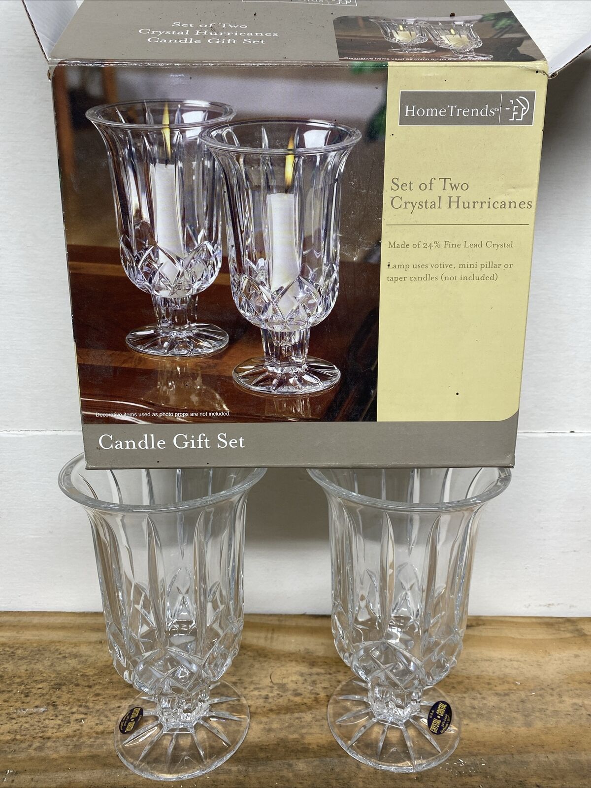 Home Trends Set Of 2 Crystal Hurricanes