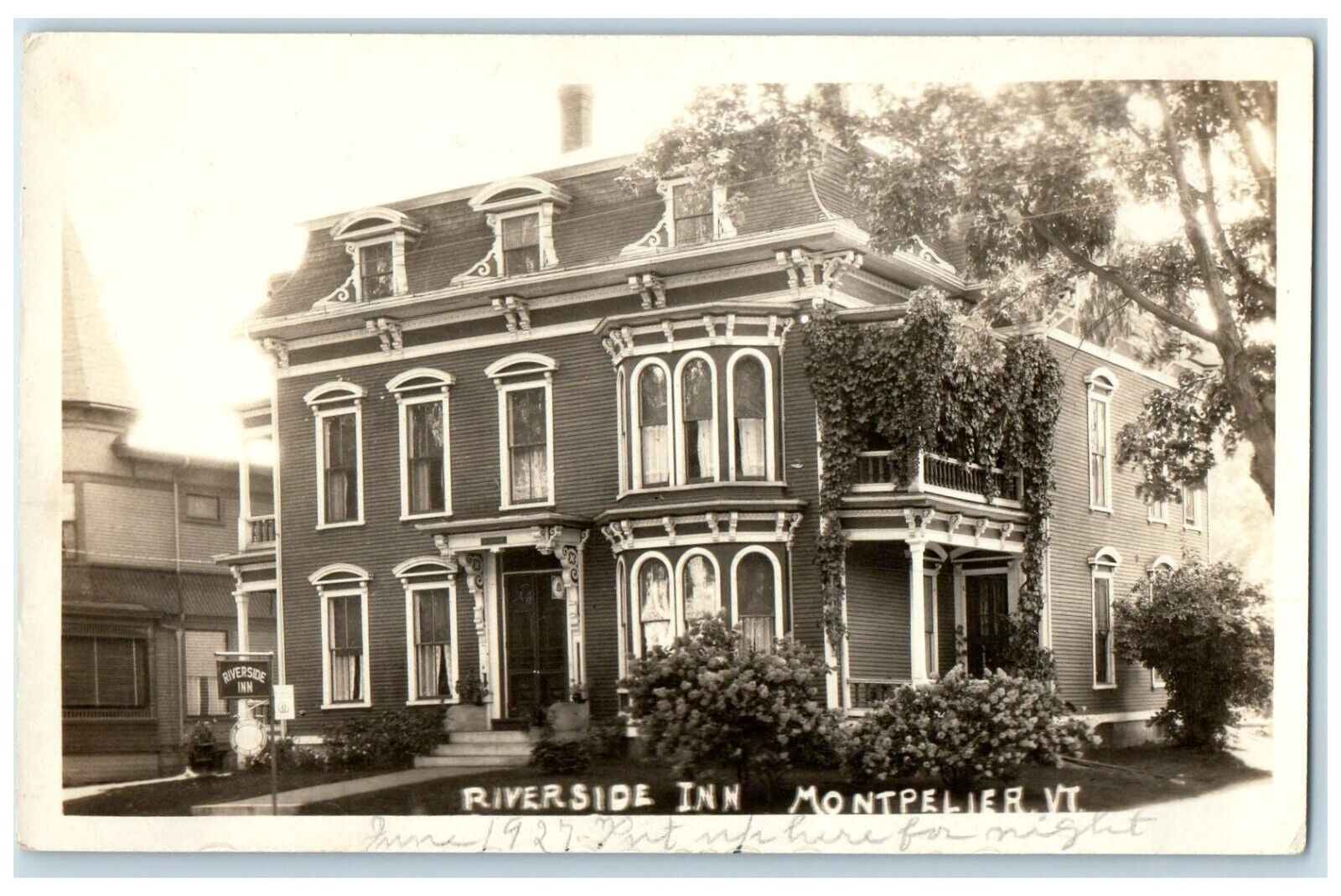 1927 Residence Inn Building Montpelier Vermont VT RPPC Photo Vintage Postcard