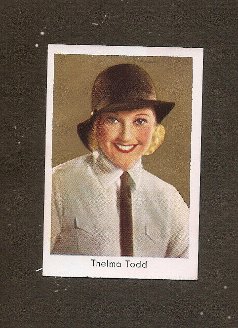 THELMA TODD  CARD VINTAGE 1930s PHOTO EDITION GOLDFILM DRESDEN MGM
