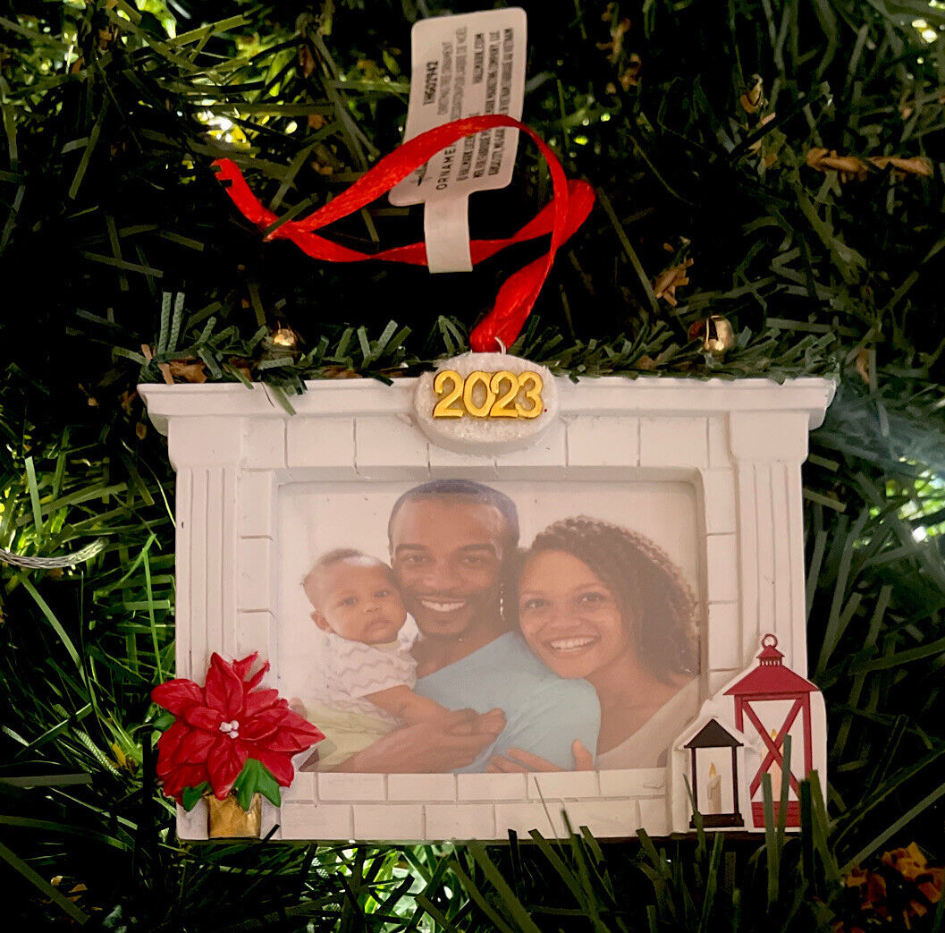 2023 Hallmark Our Home Family Portrait Picture Frame Christmas Tree Ornament New
