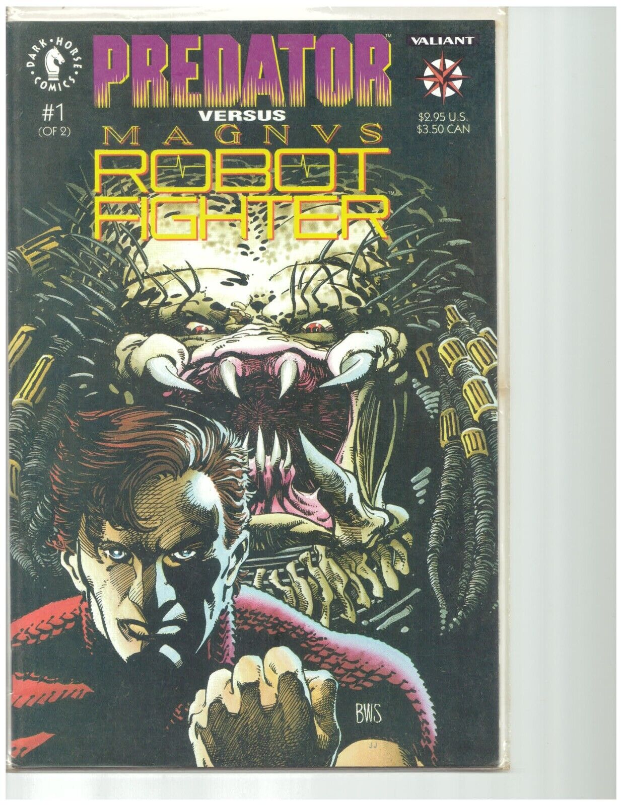 Predator vs Magnus Robot Fighter #1 and #2 (Nov 1992, Valiant / Dark Horse)