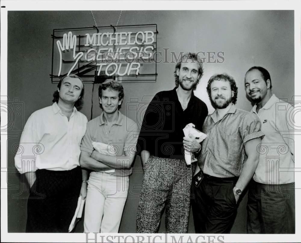 Press Photo Members of Genesis, British soft rock/progressive rock band.