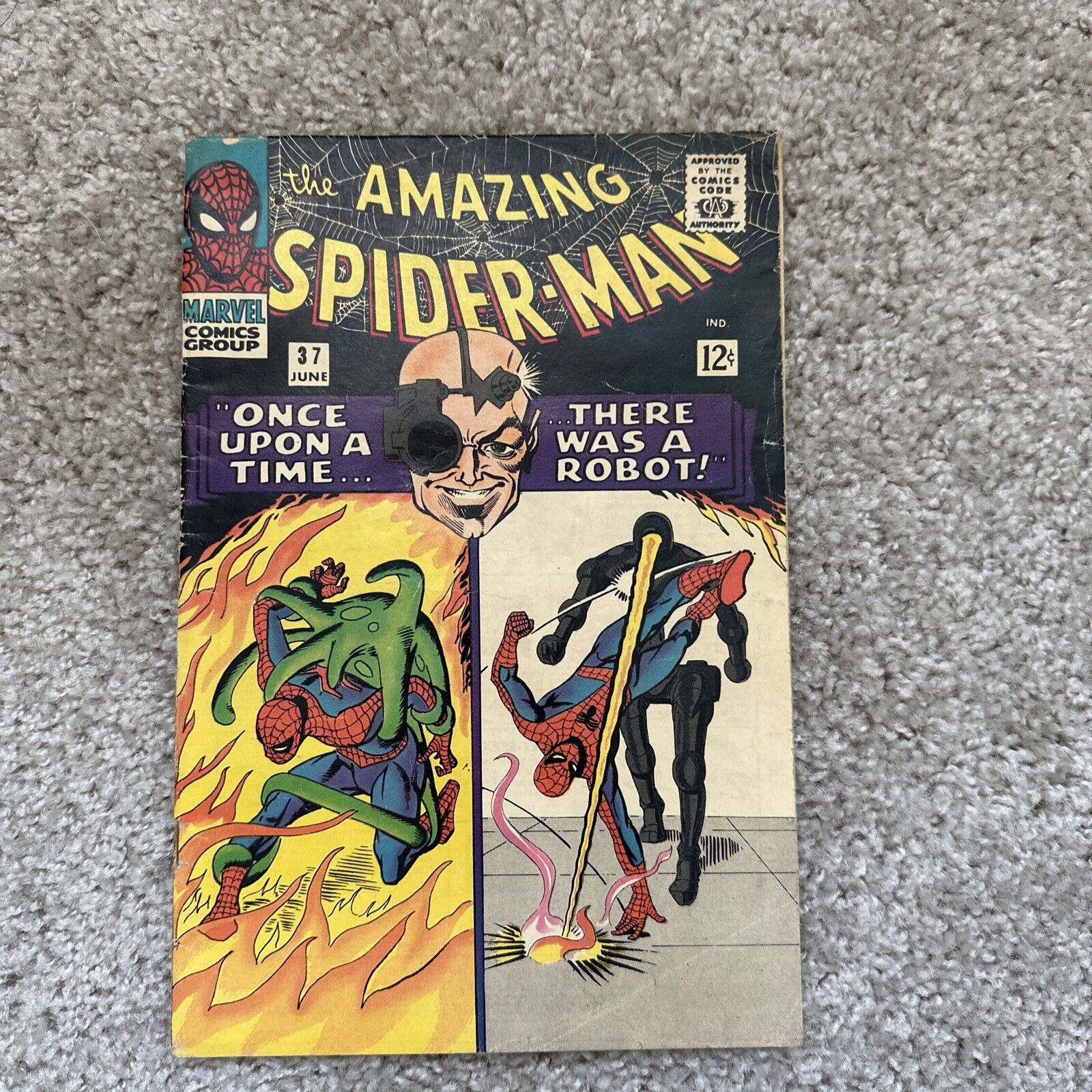 THE AMAZING SPIDER-MAN COMIC #37 (MARVEL,1966) 1ST NORMAN OSBORNE SILVER AGE ~