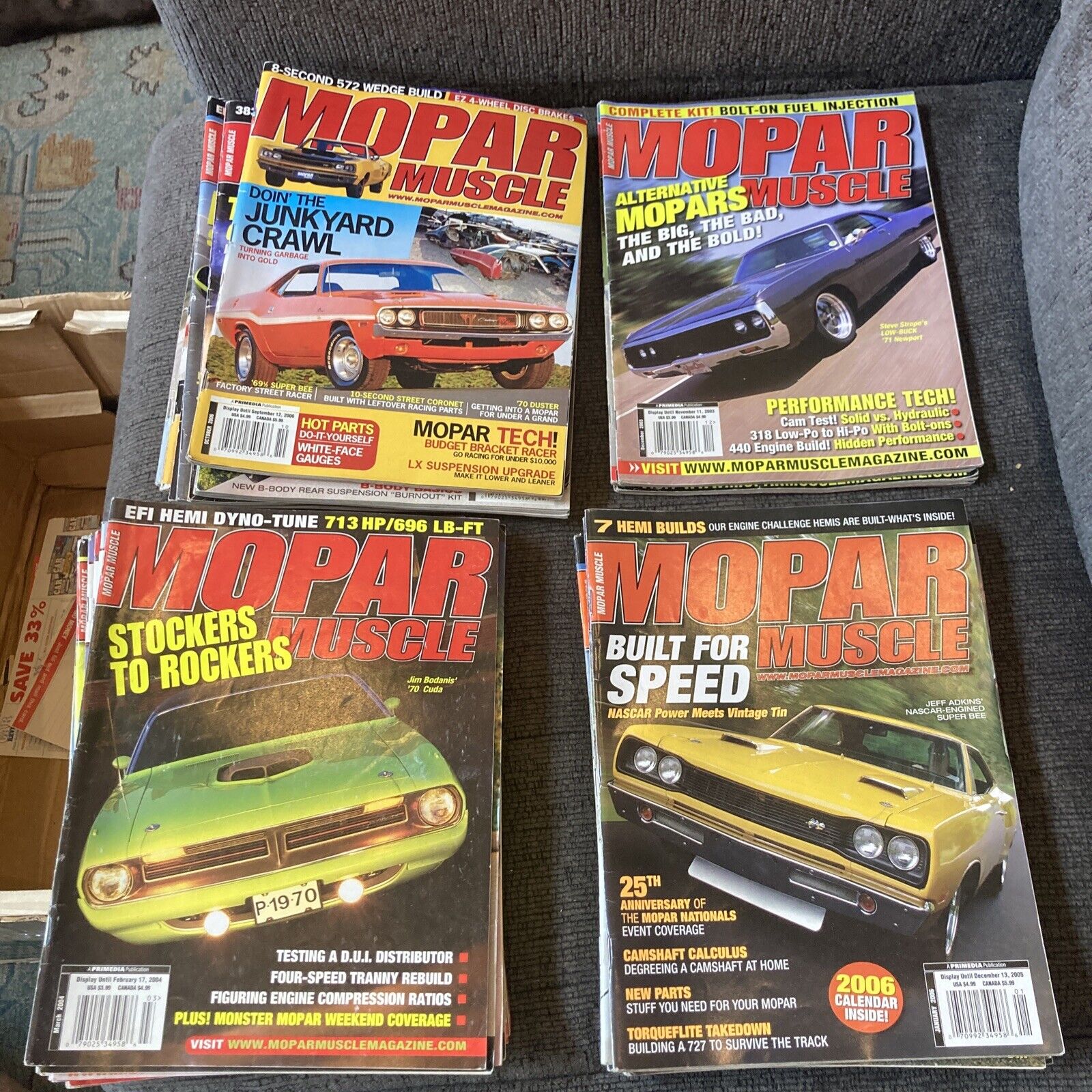 Lot Of Thirty Six (36) Issues Mopar Muscle Magazine: 2004-2006