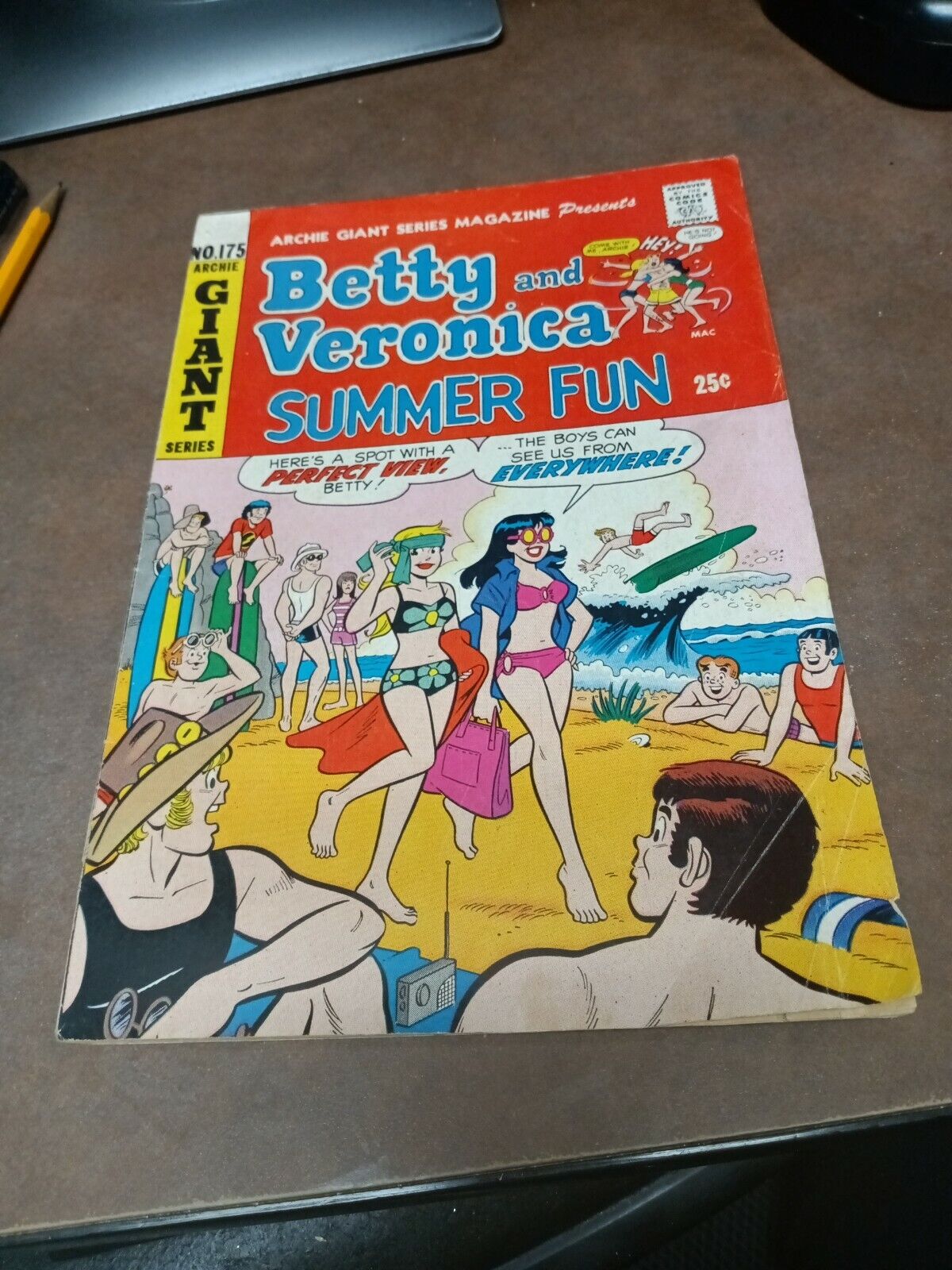 Archie Giant Series #175 Betty Veronica Summer Fun 1970 GOOD GIRL ART BIKINI CVR