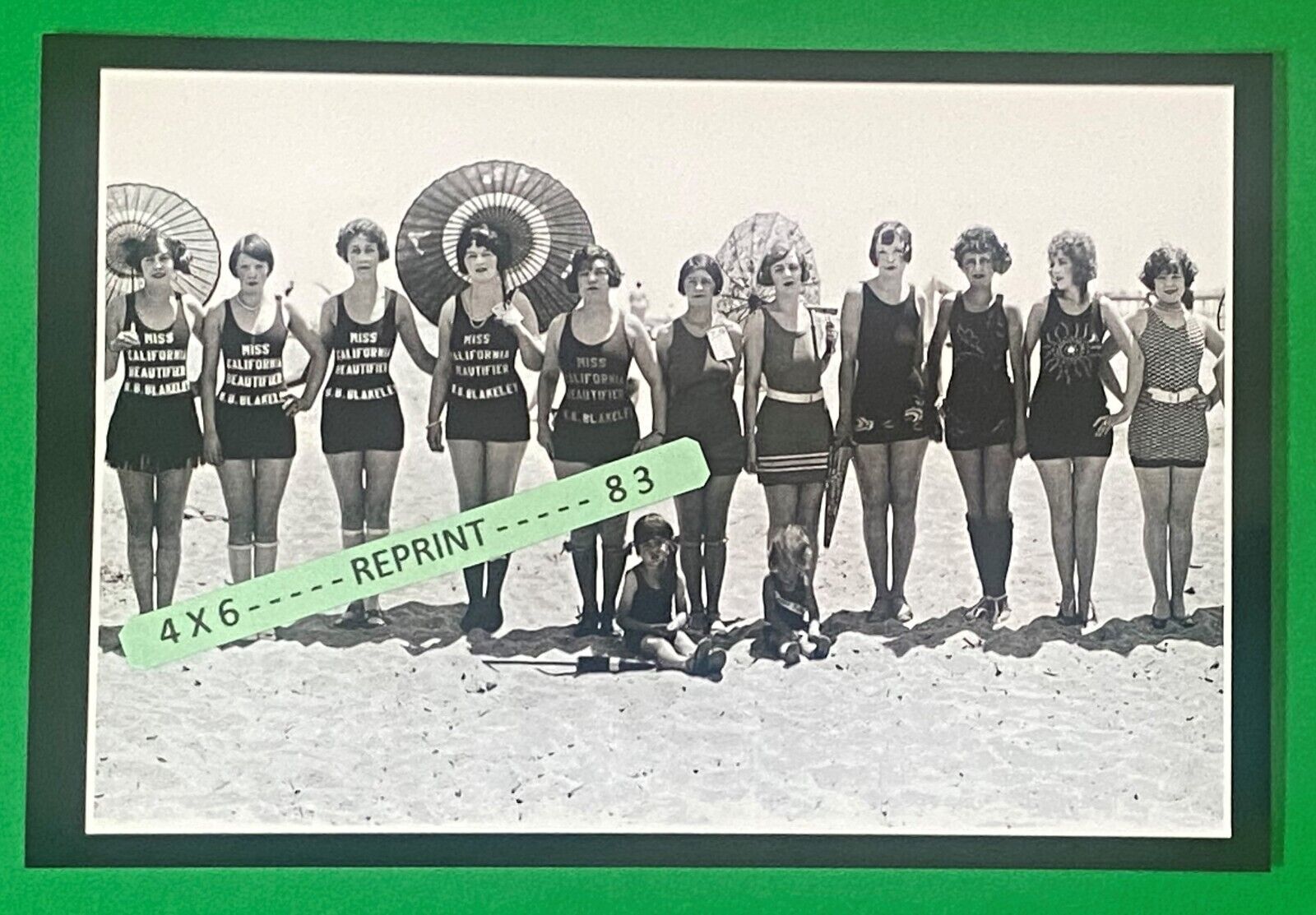Found 4X6 PHOTO of Old Miss California Beach Beauty Contest Pretty Flapper Girl