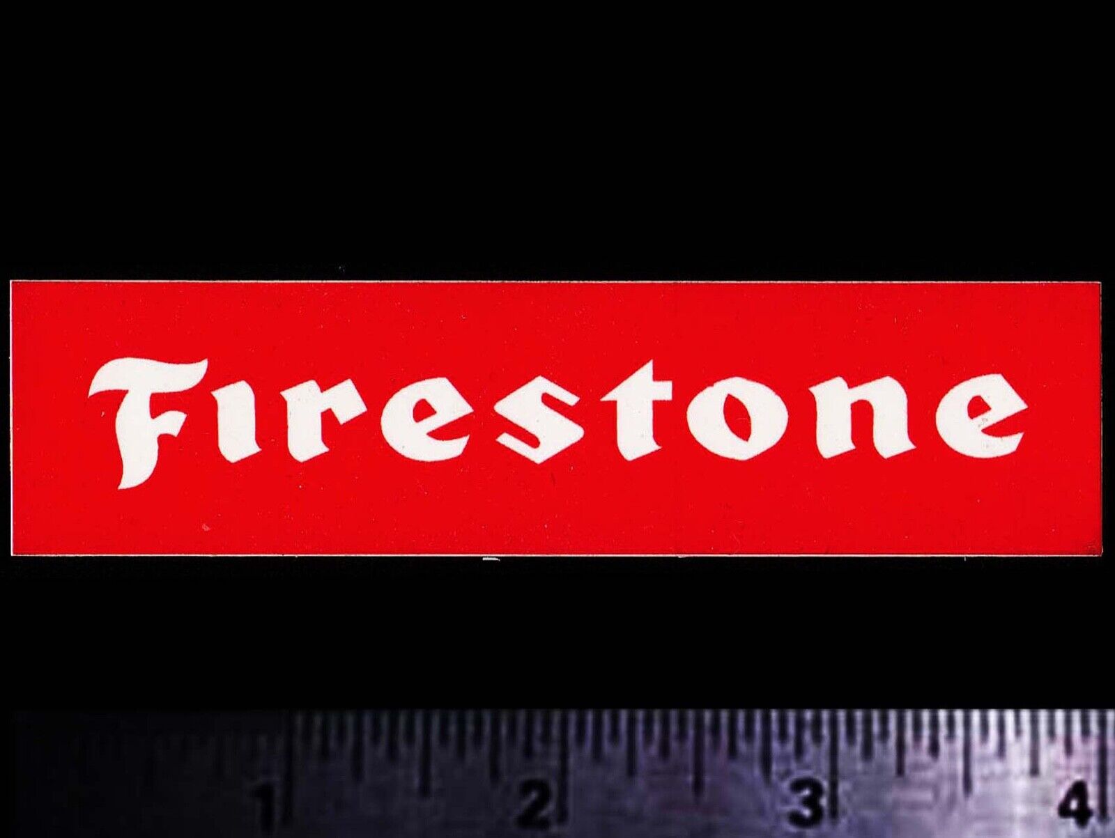FIRESTONE - Original Vintage 1970\'s 80\'s Racing Decal/Sticker - 4 inch size