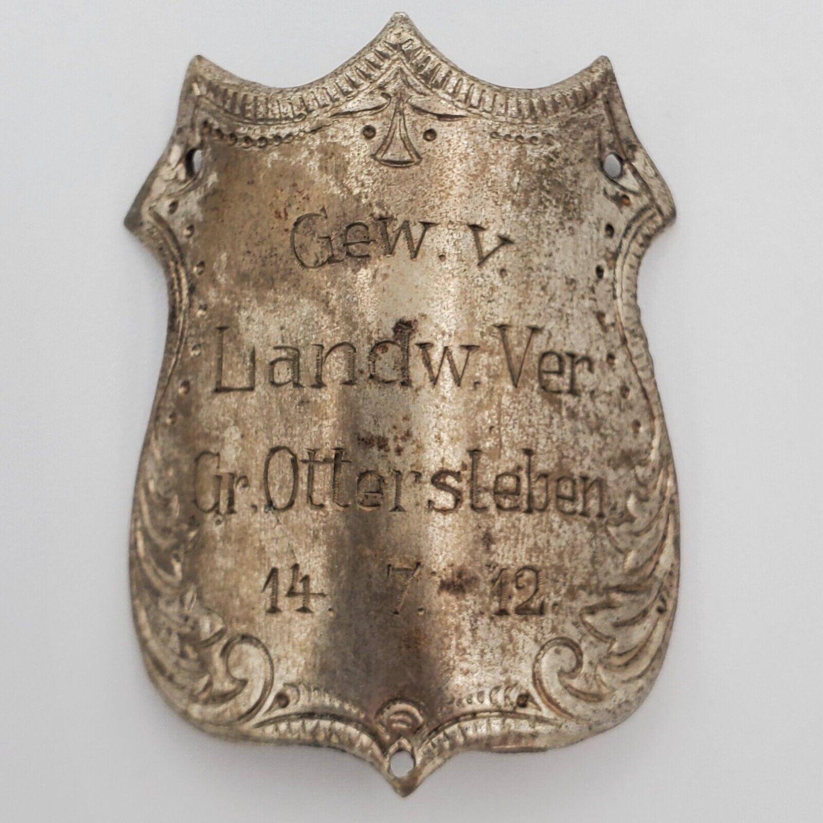 WW1 German plaque national guard metal Army War Veteran Original badge vintage