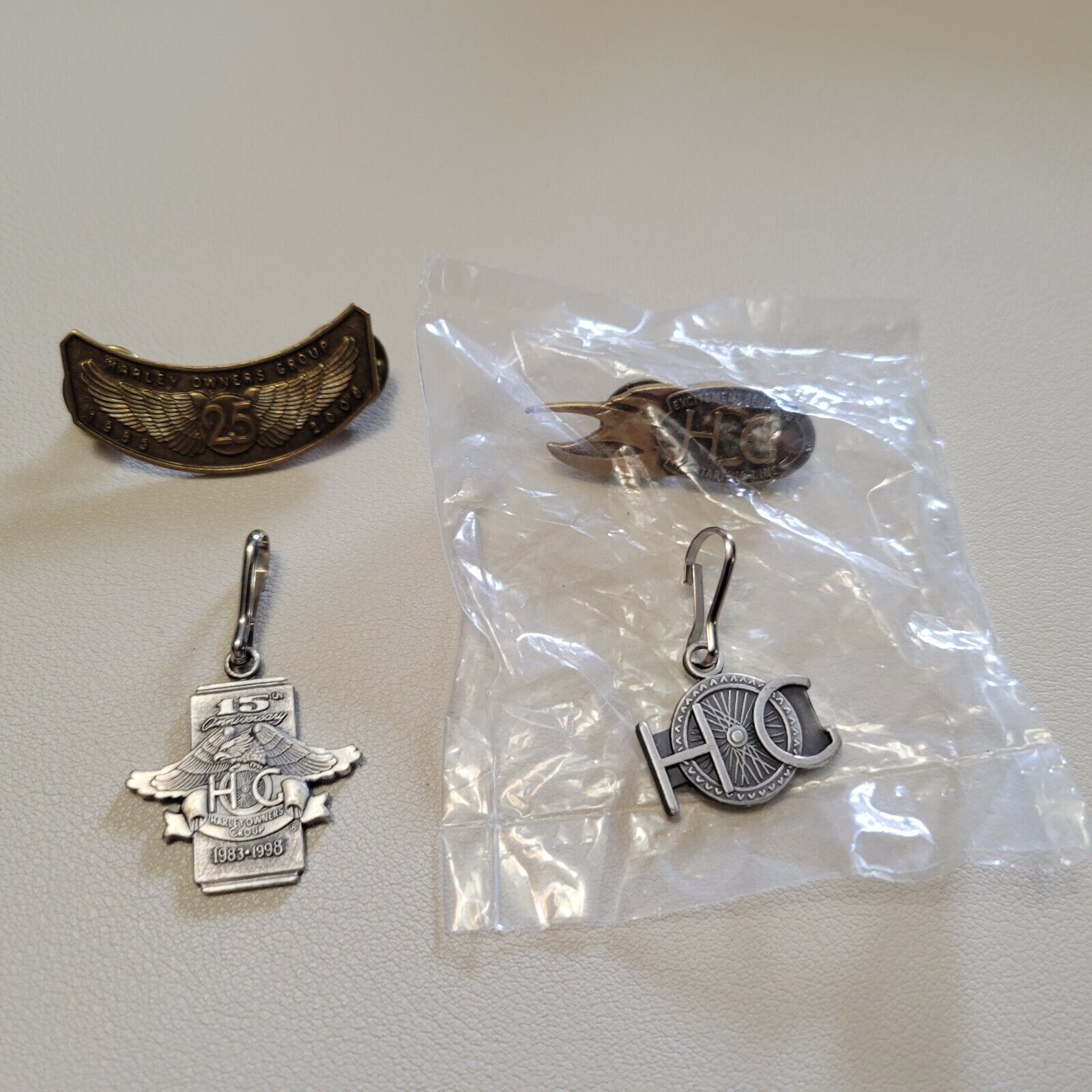 2008 Harley Davidson Owners Group 25th Anniversary Collectors Pin 15th Charm Lot