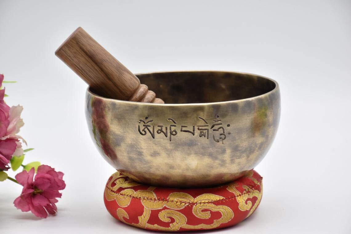 Singing Bowl Nepal-5 inch moon bowl -Chakra Healing Tibetan Singing Bowl Made...