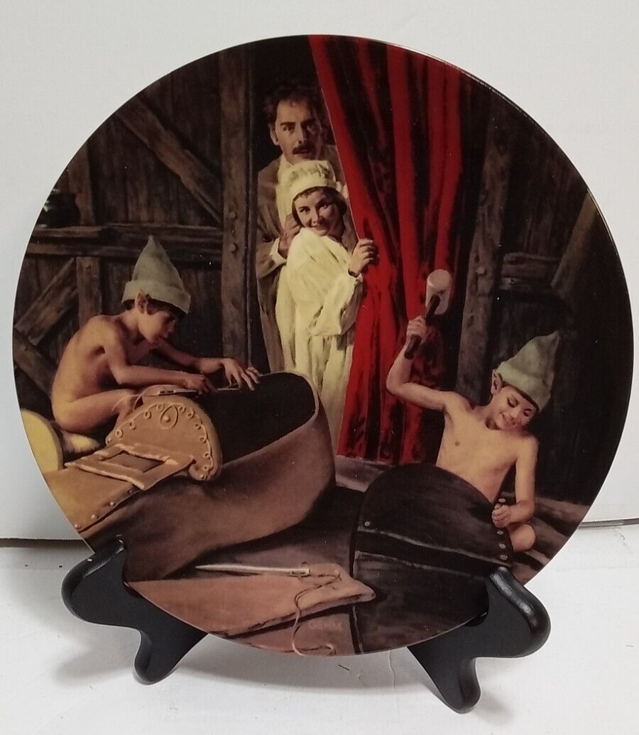 CHARLES GEHM COLLECTOR PLATE-THE SHOEMAKER AND THE ELVES