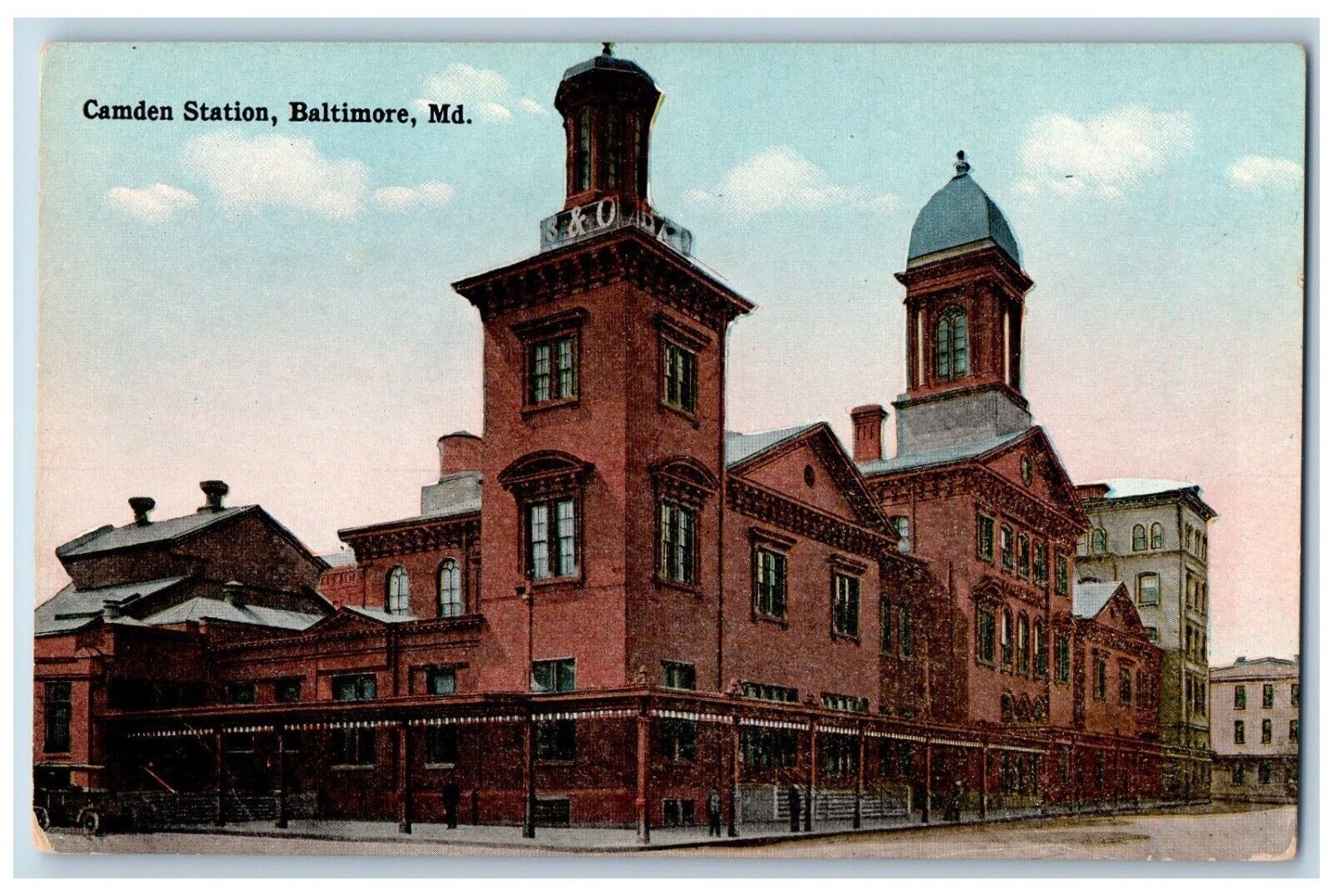 Baltimore Maryland Postcard Camden Station Exterior View c1910 Vintage Antique