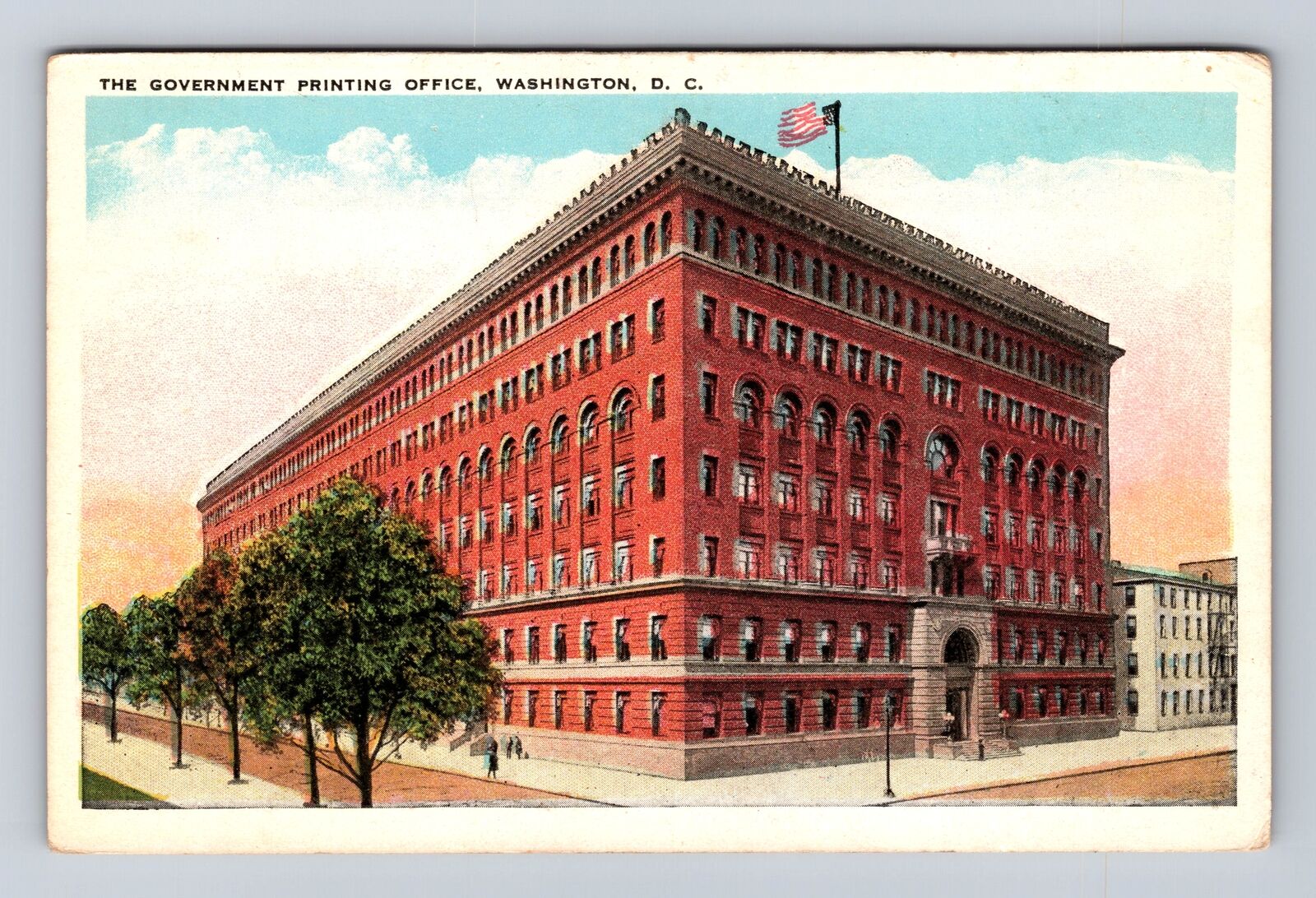 Washington DC, Government Printing Office, Antique Vintage Souvenir Postcard