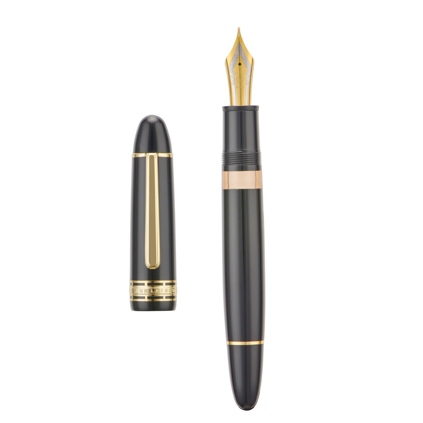 New Wingsung 630 Piston Fountain Pen, #8 Iridium Fine Nib Resin Writing Pen