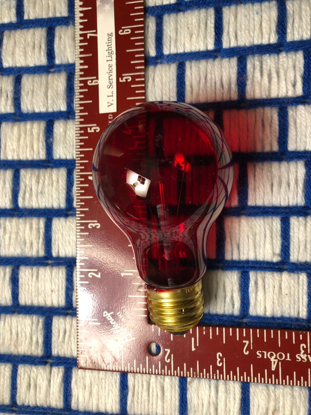 Box of 12 new 25w Transparent RED A19 PARTY string 130v SIGN LIGHT BULB 25 watt