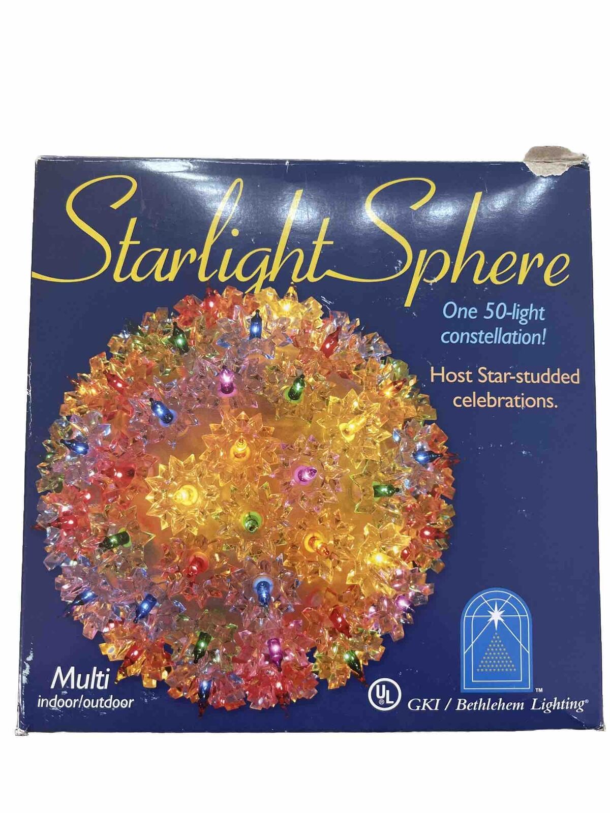 50 Light Starlight Sphere Vintage Hanging Lighting Indoor/Outdoor Ball (bin 10