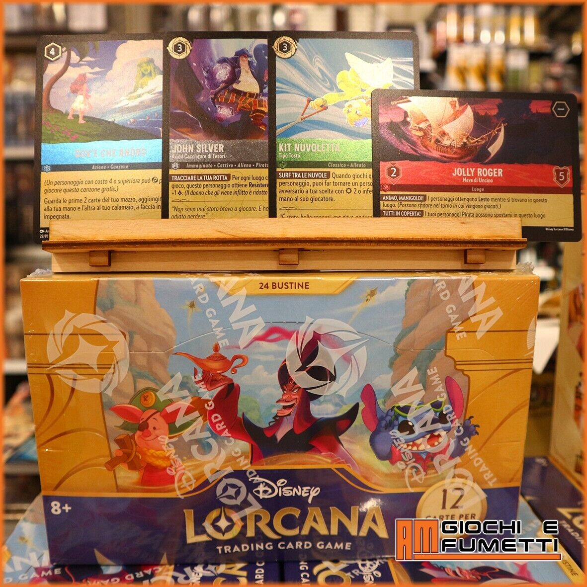 Disney Lorcana Nelle Terre D\'Incro BOX 24 Bags + 4 Free Promo