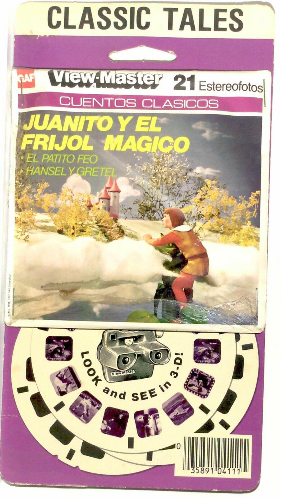 Juanito Y El Frijol Magico El Patito Feo 3D View-Master 3 Reel Packet NEW SEALED
