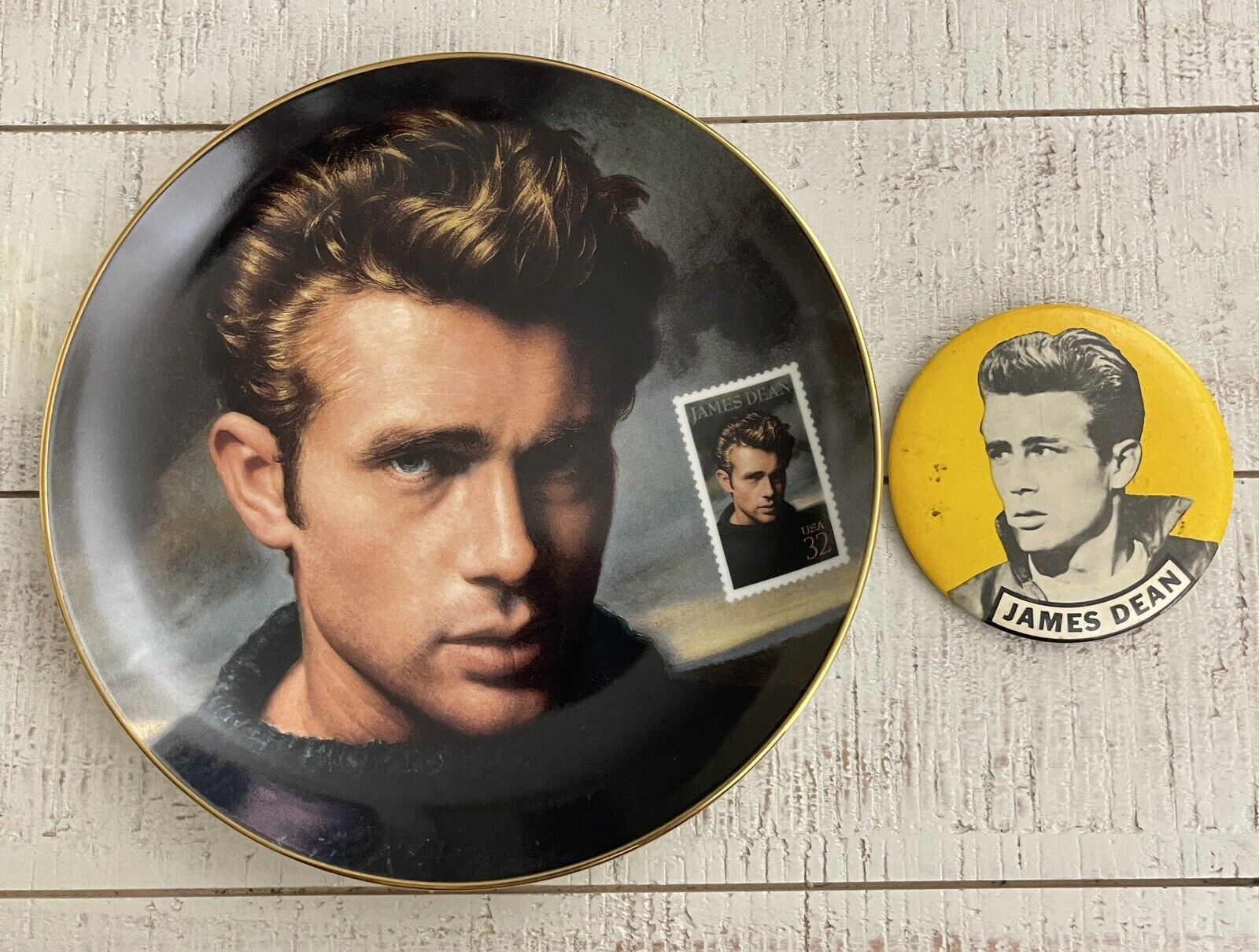 Bradford Exchange James Dean Collector’s Plate *Hollywood Rebel* And PIN