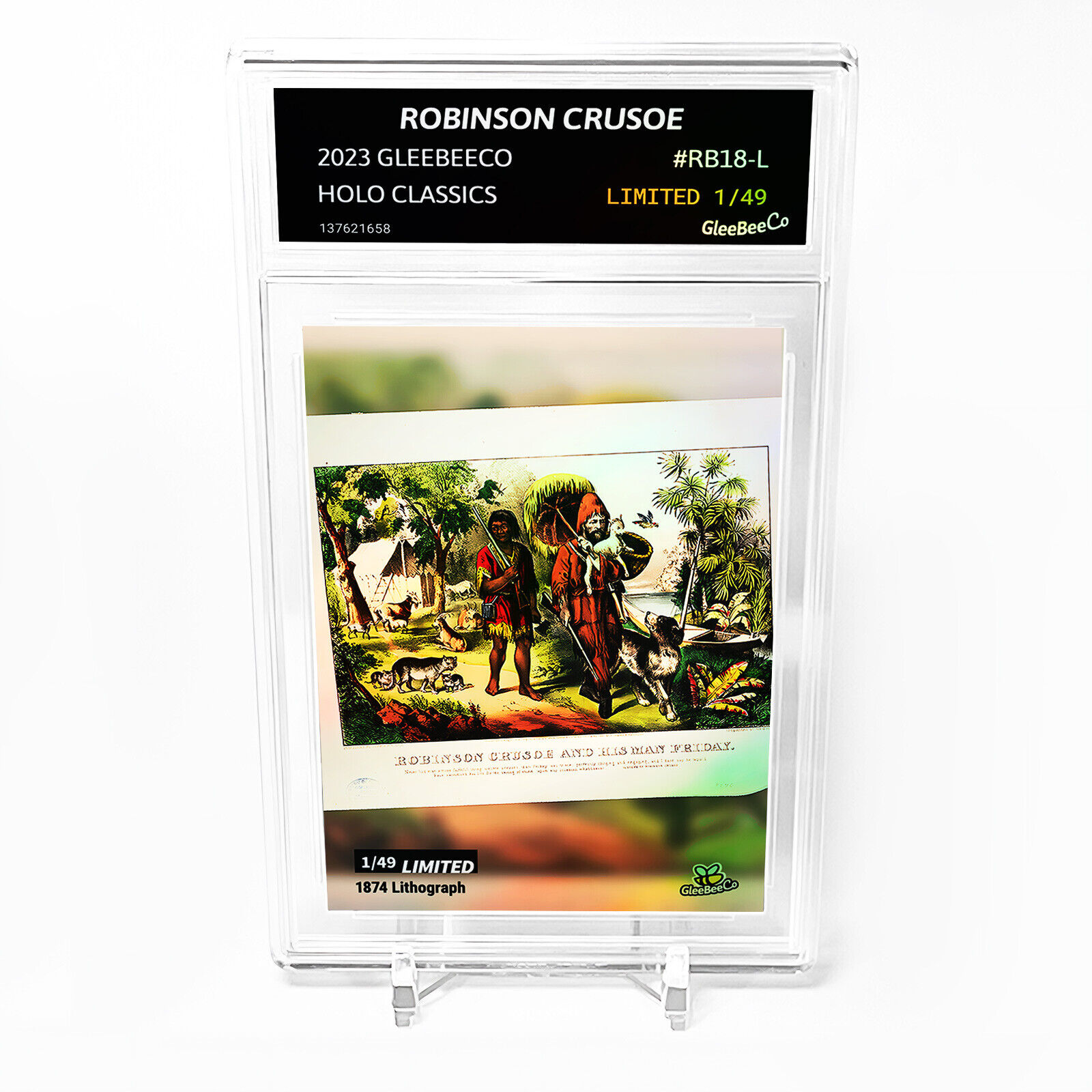 ROBINSON CRUSOE AND FRIDAY Card 2023 GleeBeeCo #RB18-L - Limited Edition /49