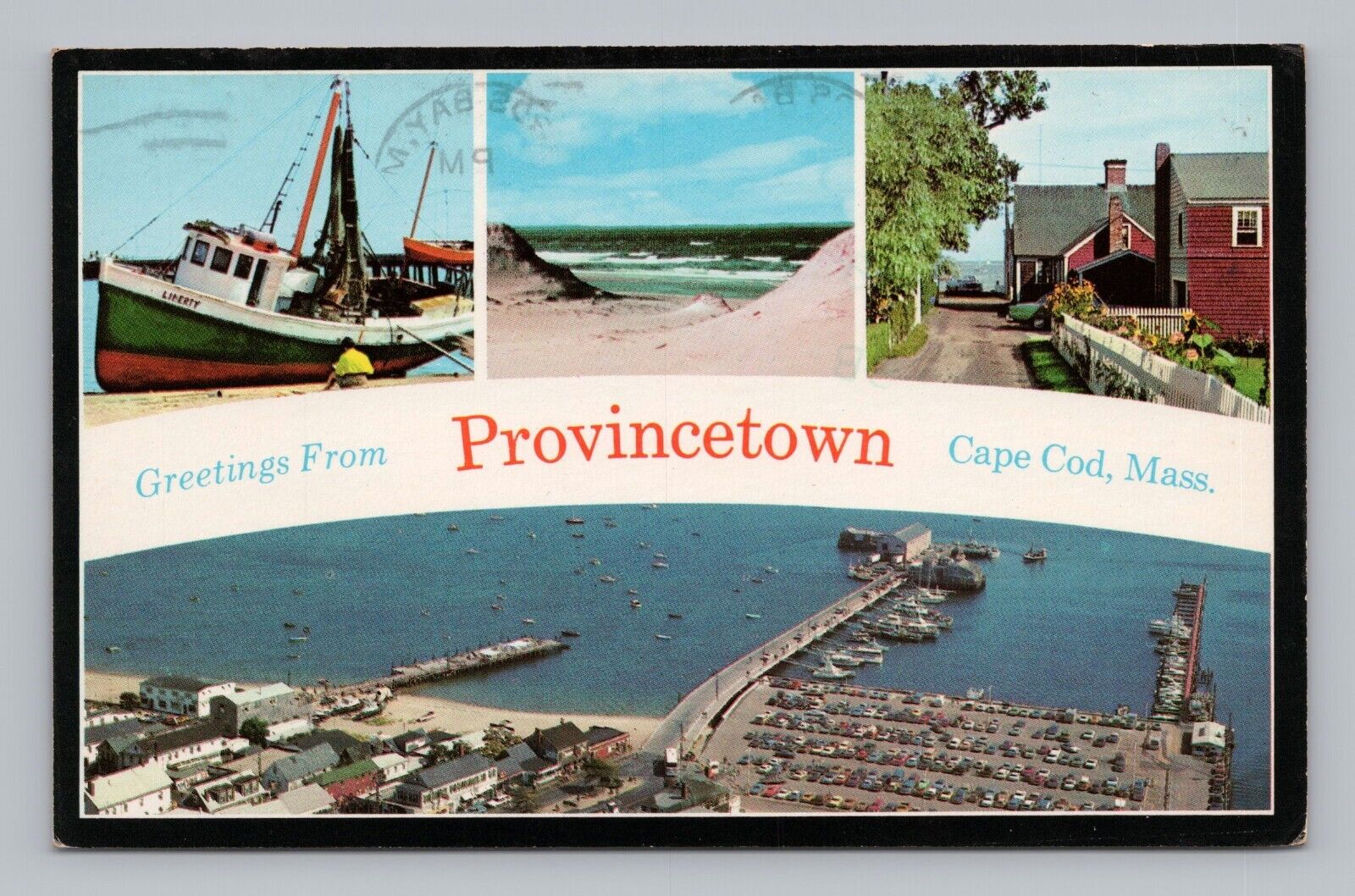 Postcard Greetings from Provincetown Cape Cod Massachusetts Multiview