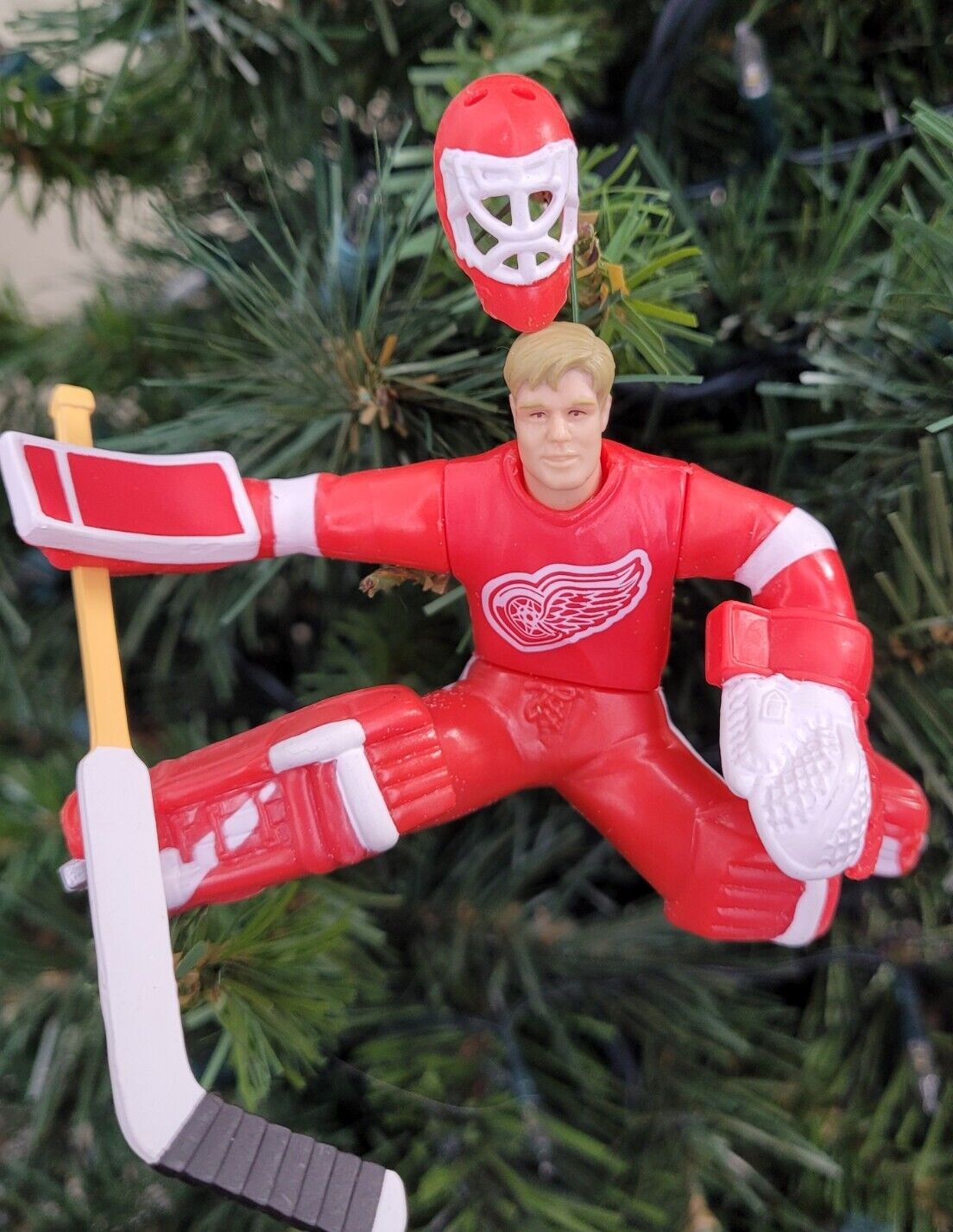 Chris Osgood Detroit Red Wings Hockey Tree Xmas NHL Ornament Holiday vtg Jersey