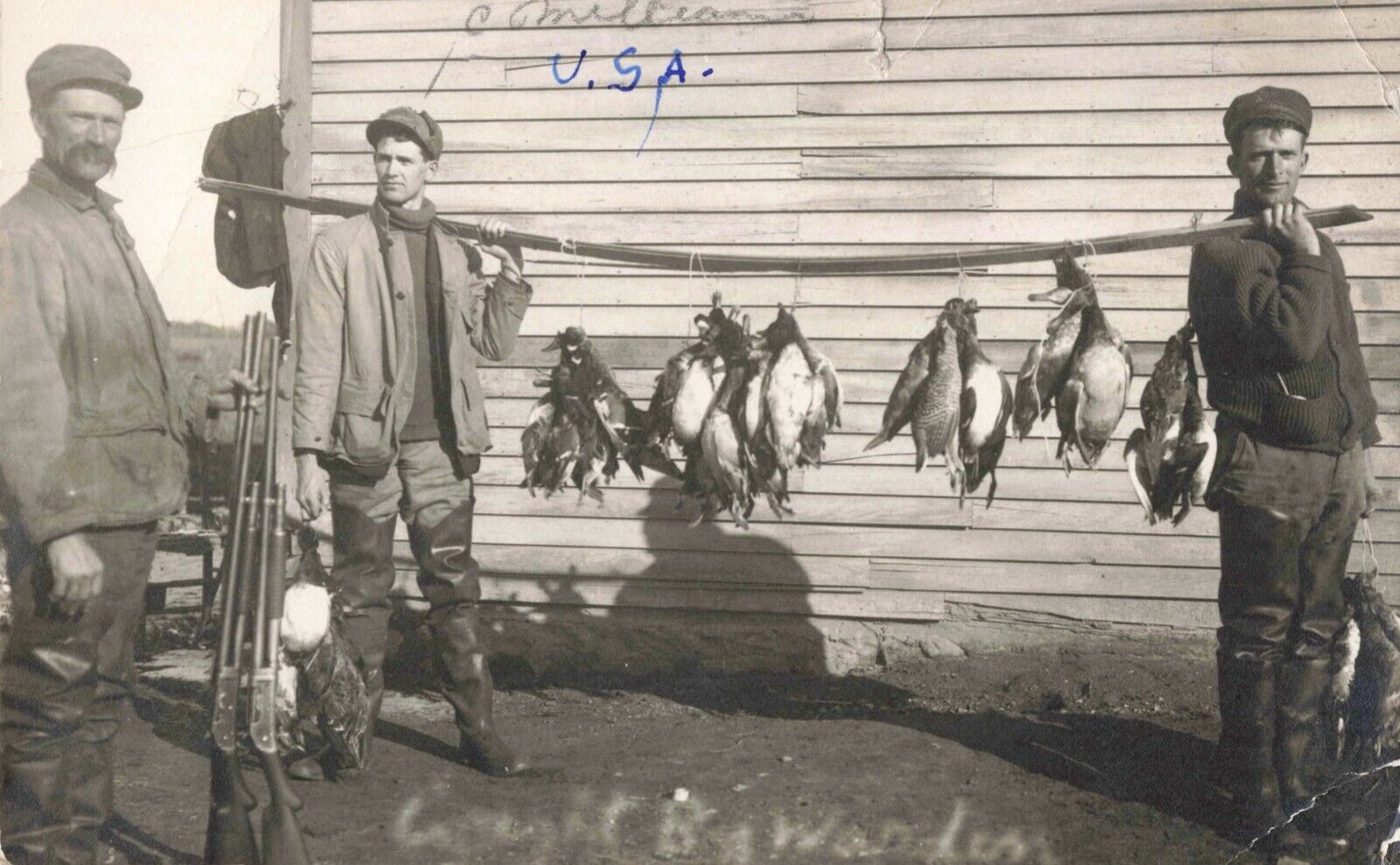 Duck Hunting Men Winona Minnesota MN 1911 Real Photo RPPC