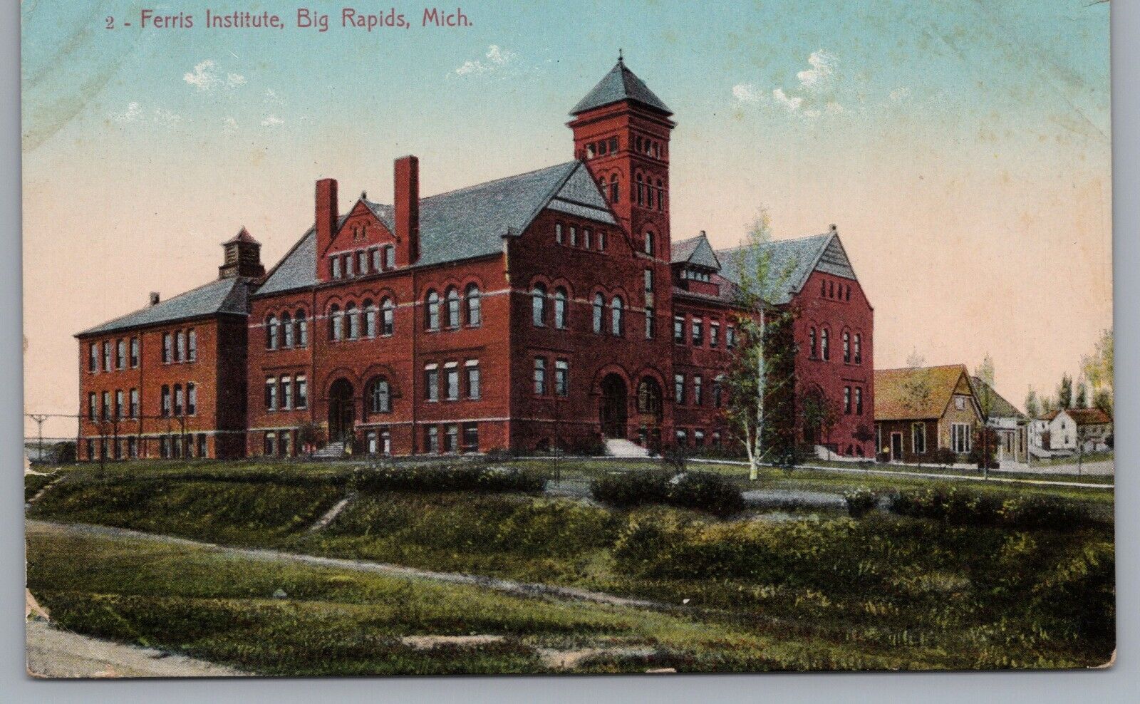 Ferris Institute Big Rapids Michigan Postcard