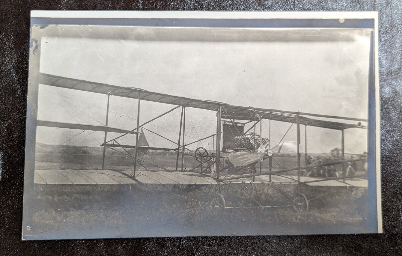 Rare Vintage RPPC Real Photo Postcard 1900s Early Model Airplane  K21