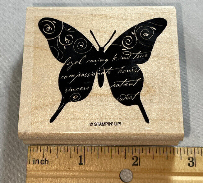Vintage Rubber Wood Stamp Stampin up Butterfly