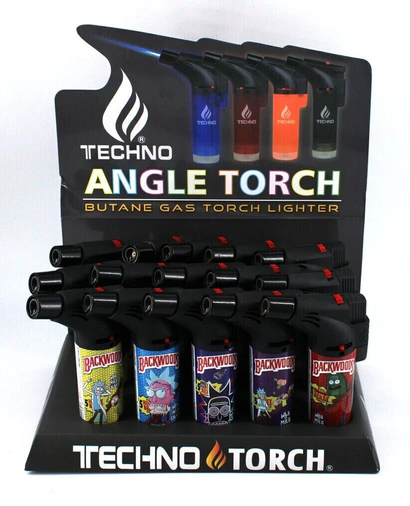 😎💥TECHNO TORCH LIGHTER WITH UNIQUE DESIGNS ADJUSTABLE FLAME LOT OF 5✨🔥