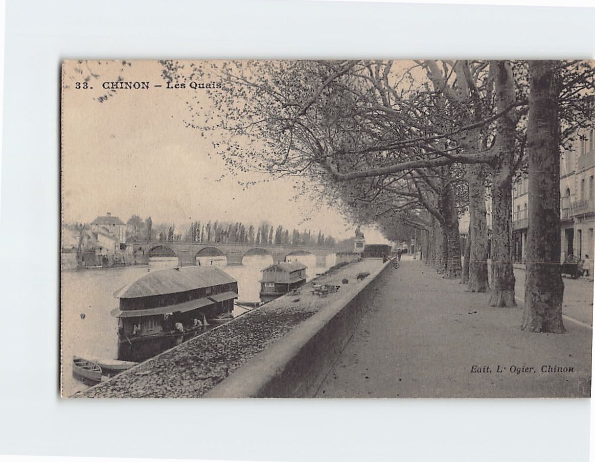 Postcard The Docks Chinon France