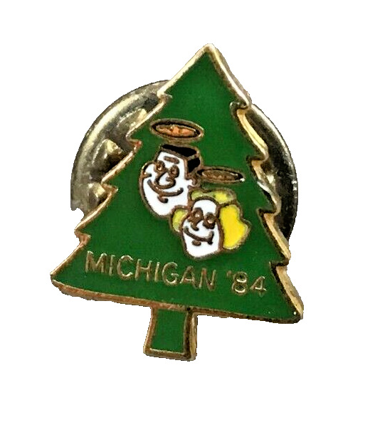 Michigan \'84 Green Pine Tree Small Lapel Hat Jacket Vest Backpack Souvenir Pin