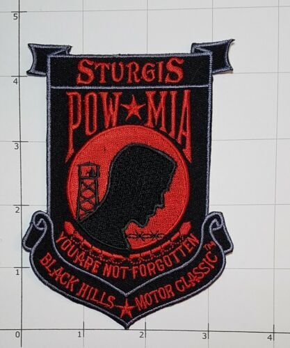POW MIA Patch Sturgis Motorcycle Black Hills Motor Classic You Are Not Forgotten