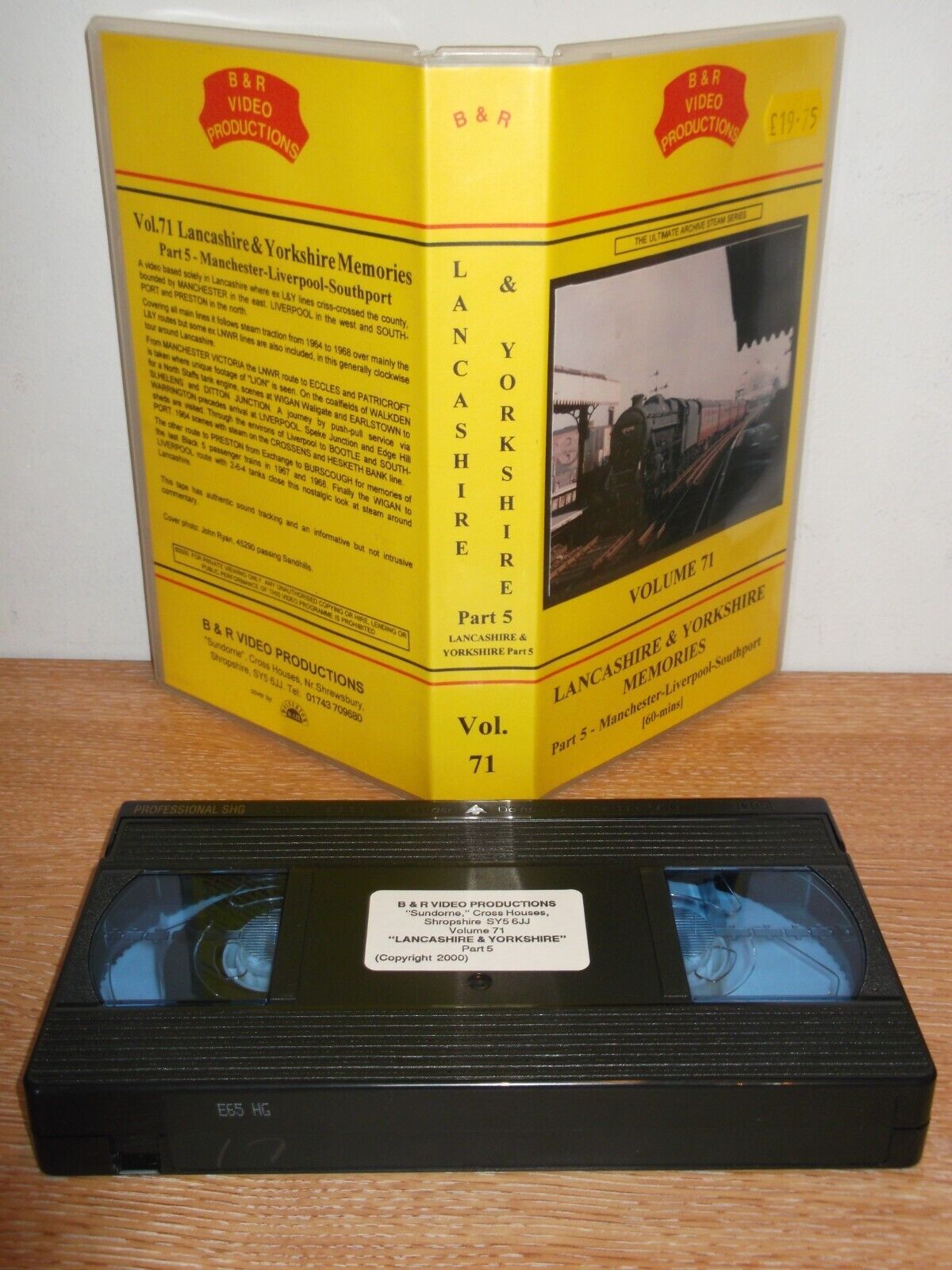 STEAM SERIES - B&R RAILWAYS, LANCASHIRE YORKSHIRE MEMORIES, VOL 71 - VHS VIDEO