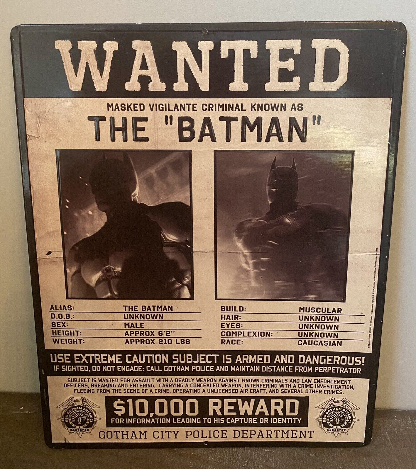 Wanted “The Batman” Metal Poster