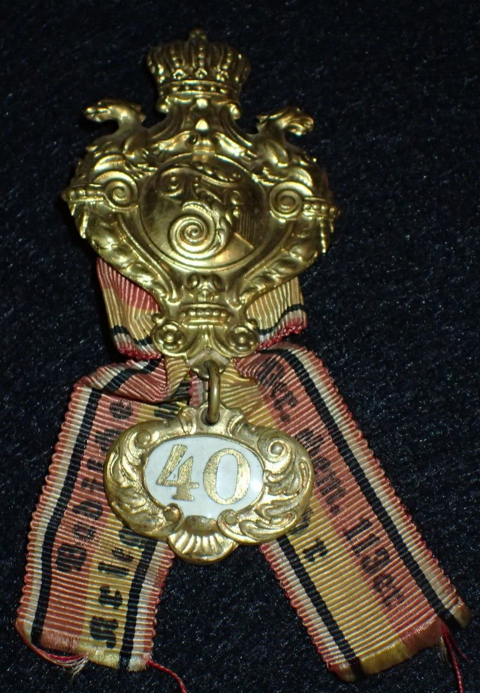 WWI Imperial German Veteran Lapel Pin Badge & Ribbon 113th Er LAHR W. Germany