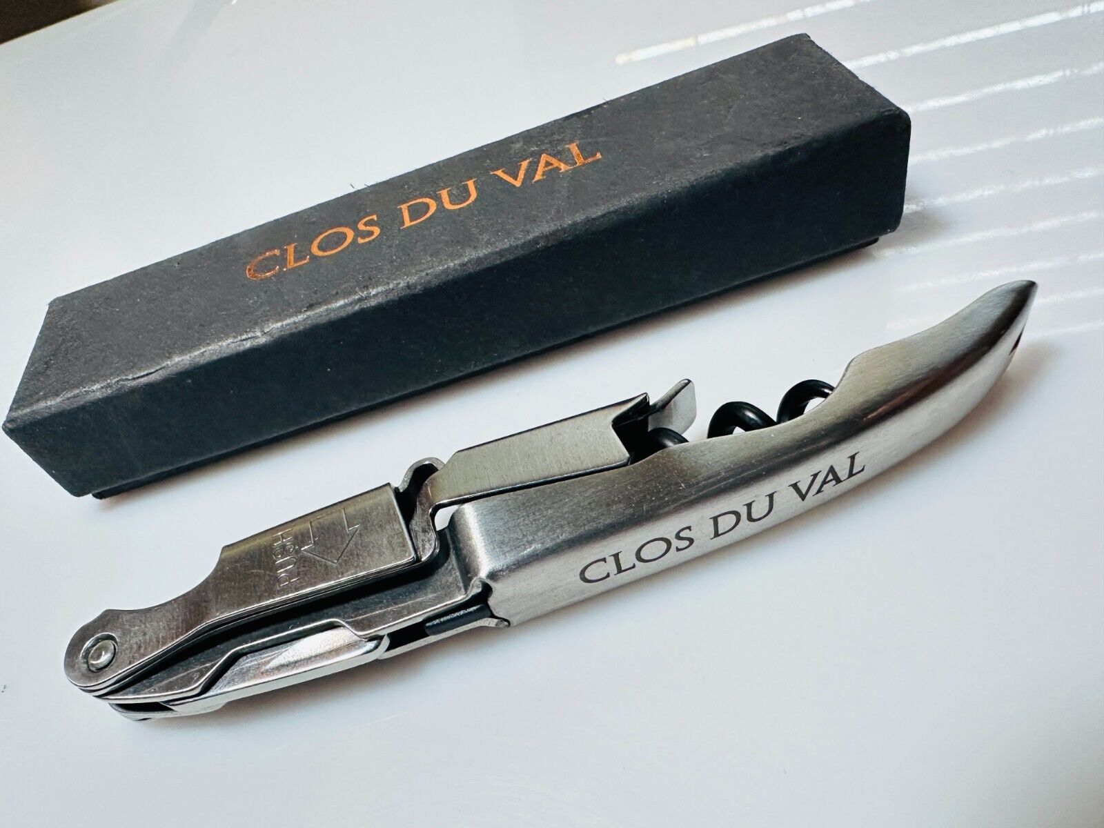 COUTALE Pocket CLOS DU VAL Stainless Waiters Corkscrew Wine Opener