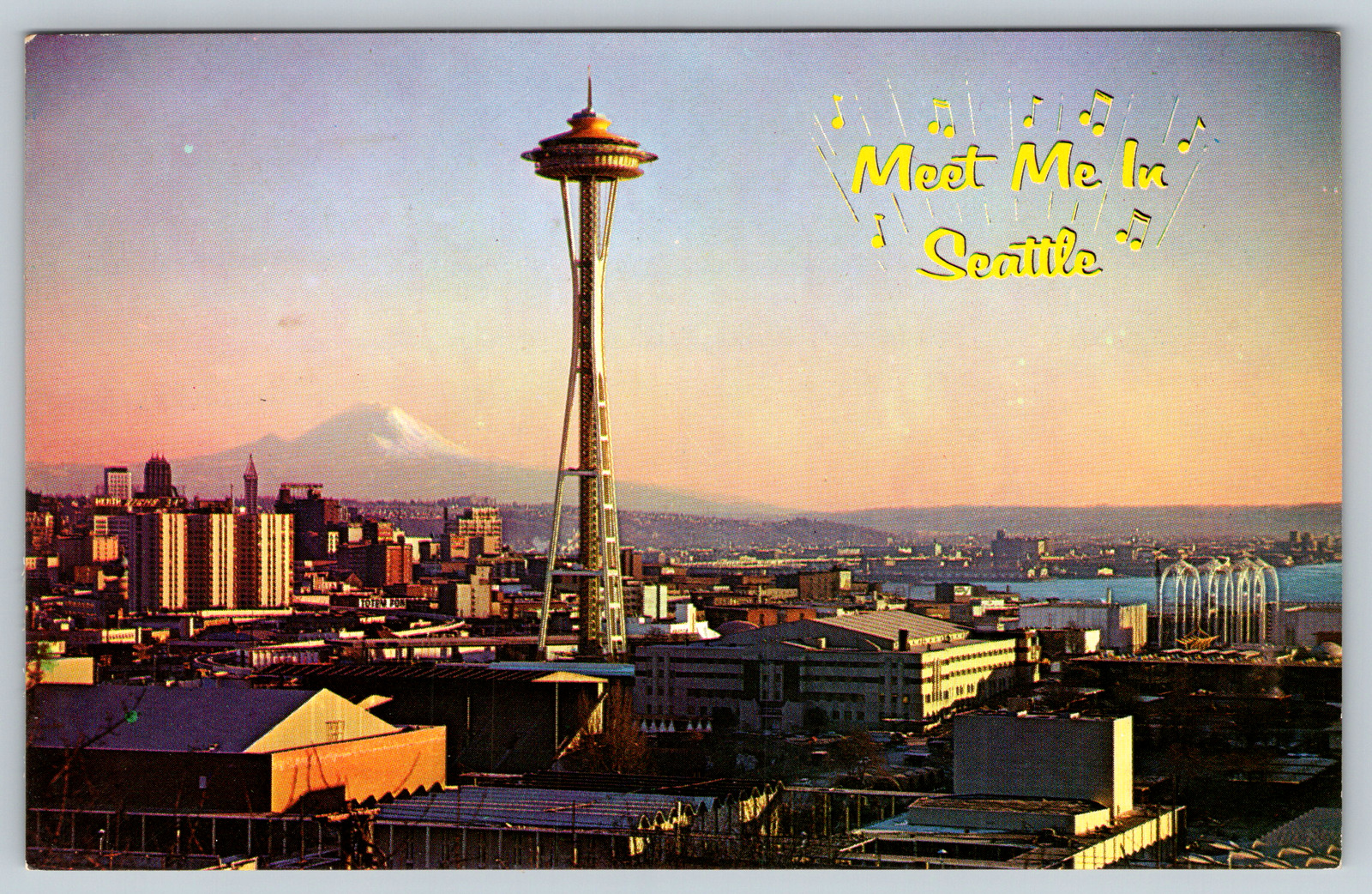 c1960s Meet Me In Seattle Needle Washington View Vintage Postcard