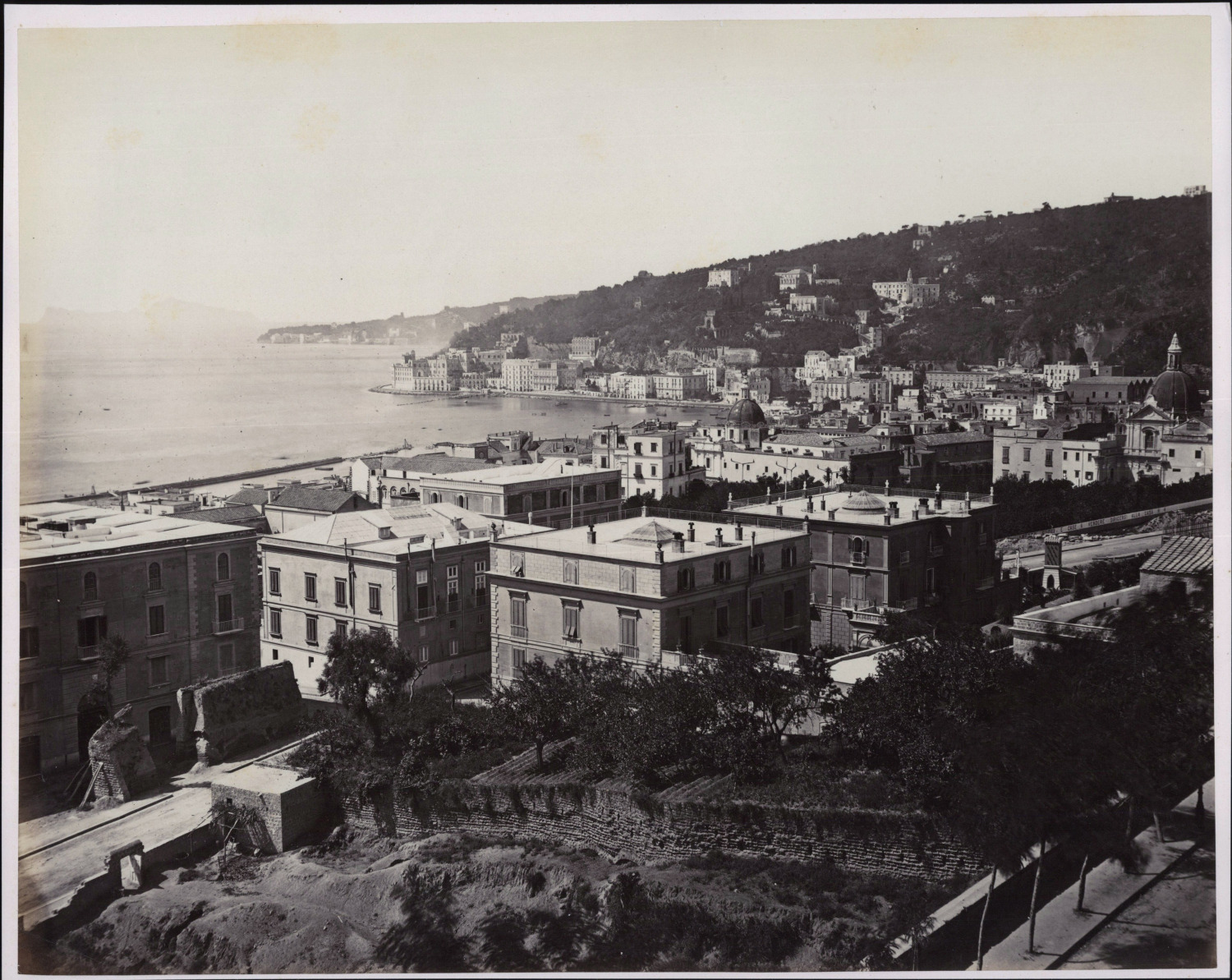 Italy, Naples, Panorama, ca.1880, vintage print vintage print vintage print, d&# print
