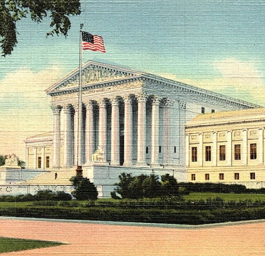 Postcard US Supreme Court 7A-H1719 Washington DC Building colortone