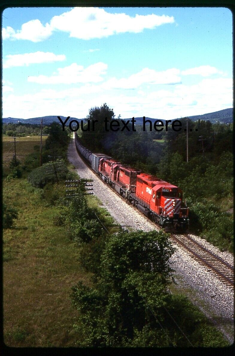 j807 Orig. Slide CP Rail 5593 Train DH700 Kirkwood, NY 1993