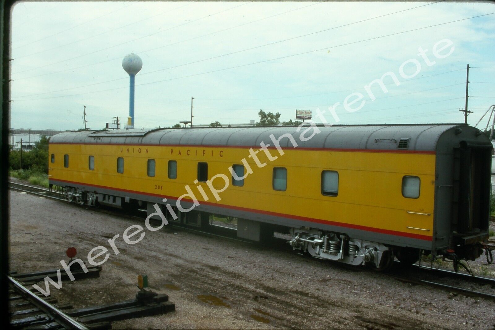 Original Slide Union Pacific UP 208 Passenger Car Proviso ILL 9-93