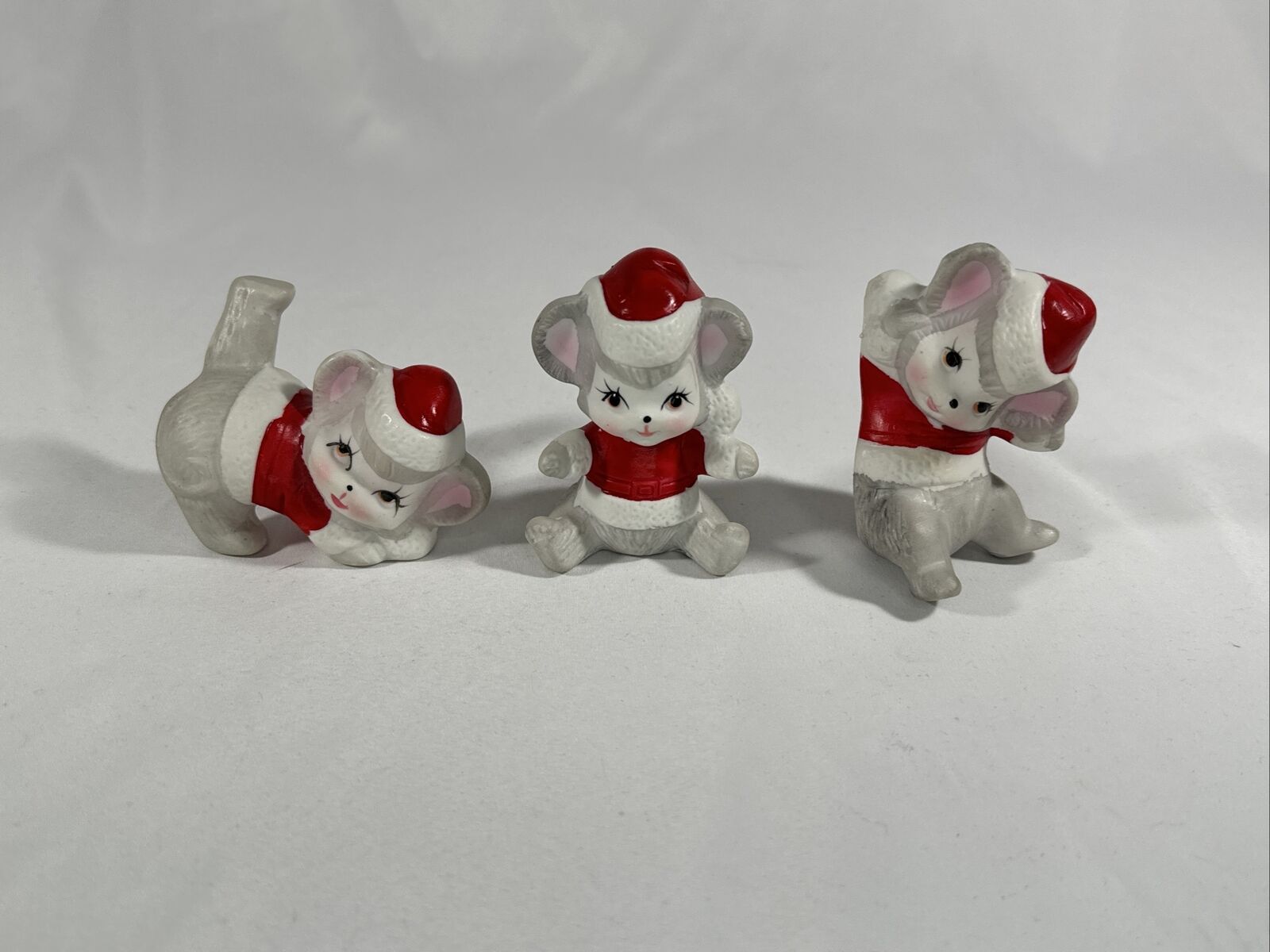Christmas Around The World Christmas Tumbling Mice Figurines Set Of 3 In Box