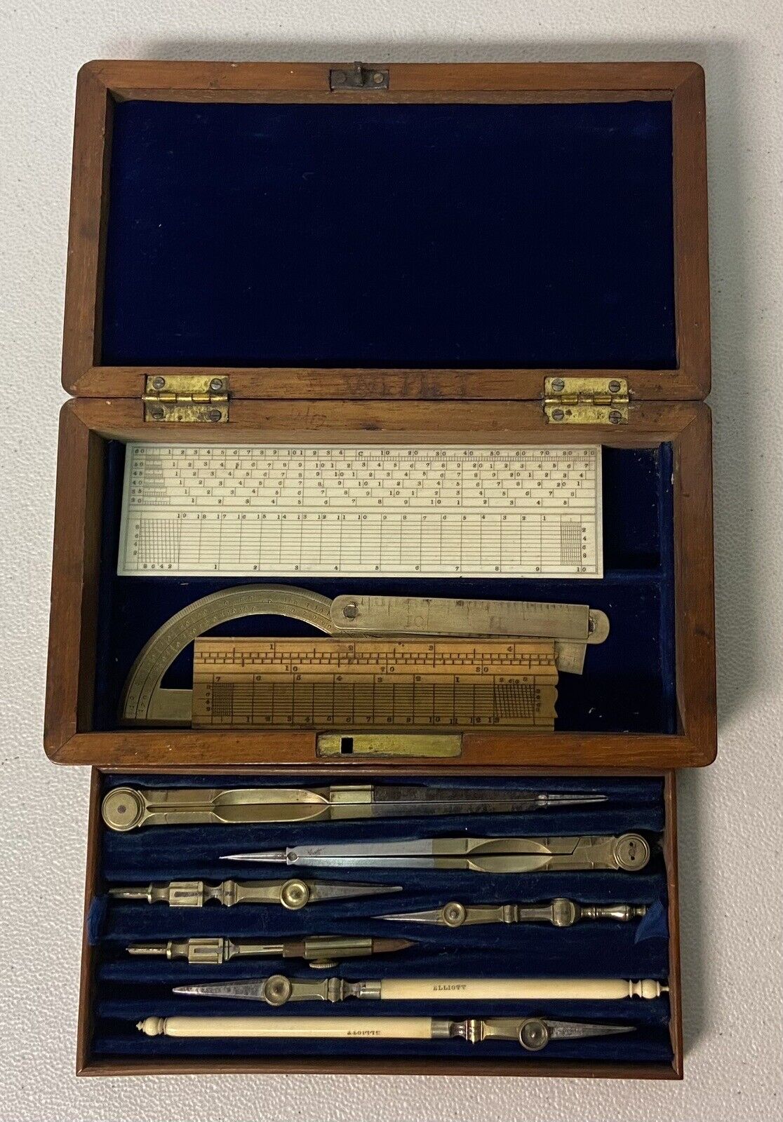 Antique Vintage 1800’s Elliot Brothers Charting Instruments Set London
