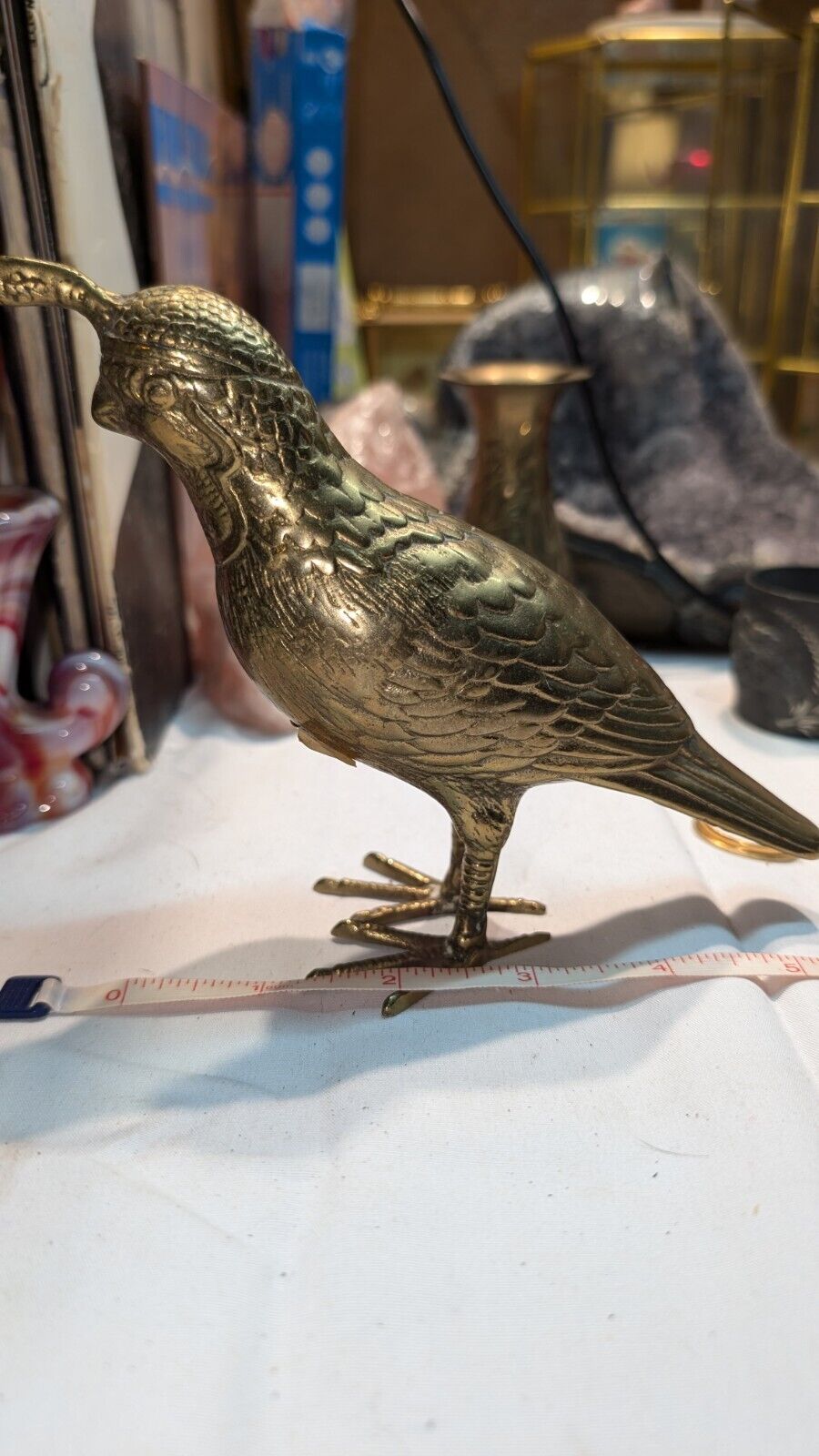 Fitz Brass Vintage Footed Quail Made in Taiwan 