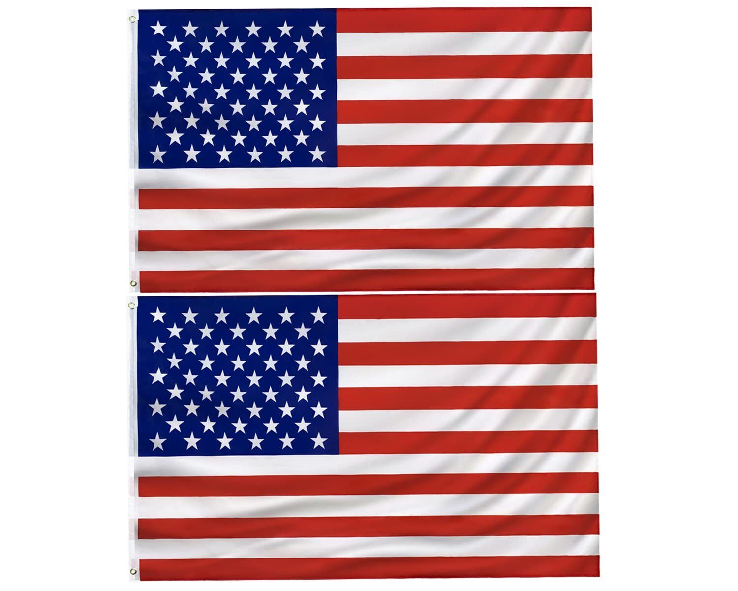 2pcs American Flag 3x5 FT USA FLAG Polyester US United State Flags outdoor in...