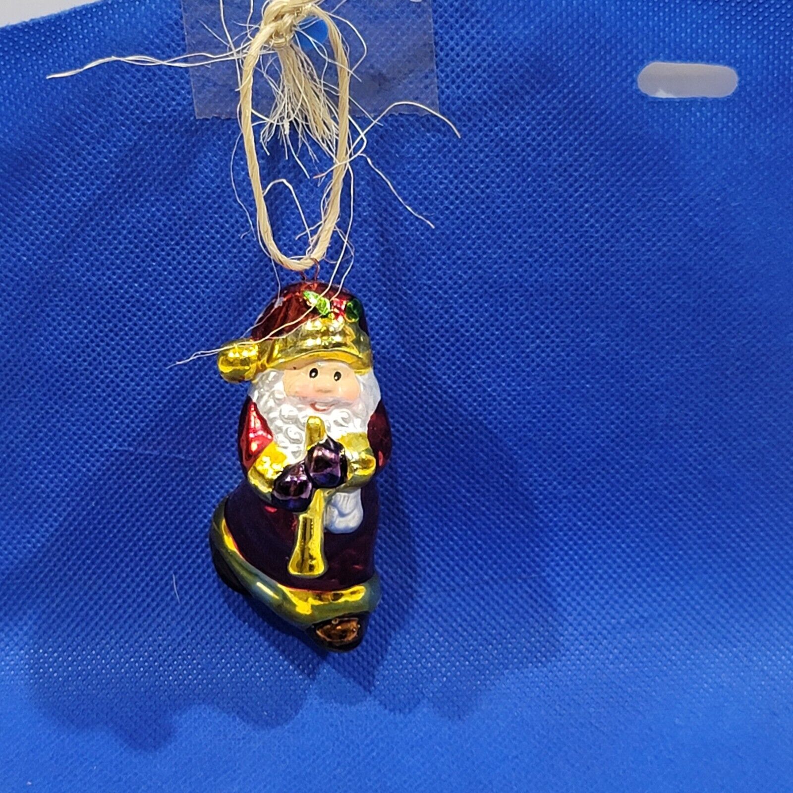 Vintage Christmas Ornament Santa Claus Ceramic Holiday Tree Decor